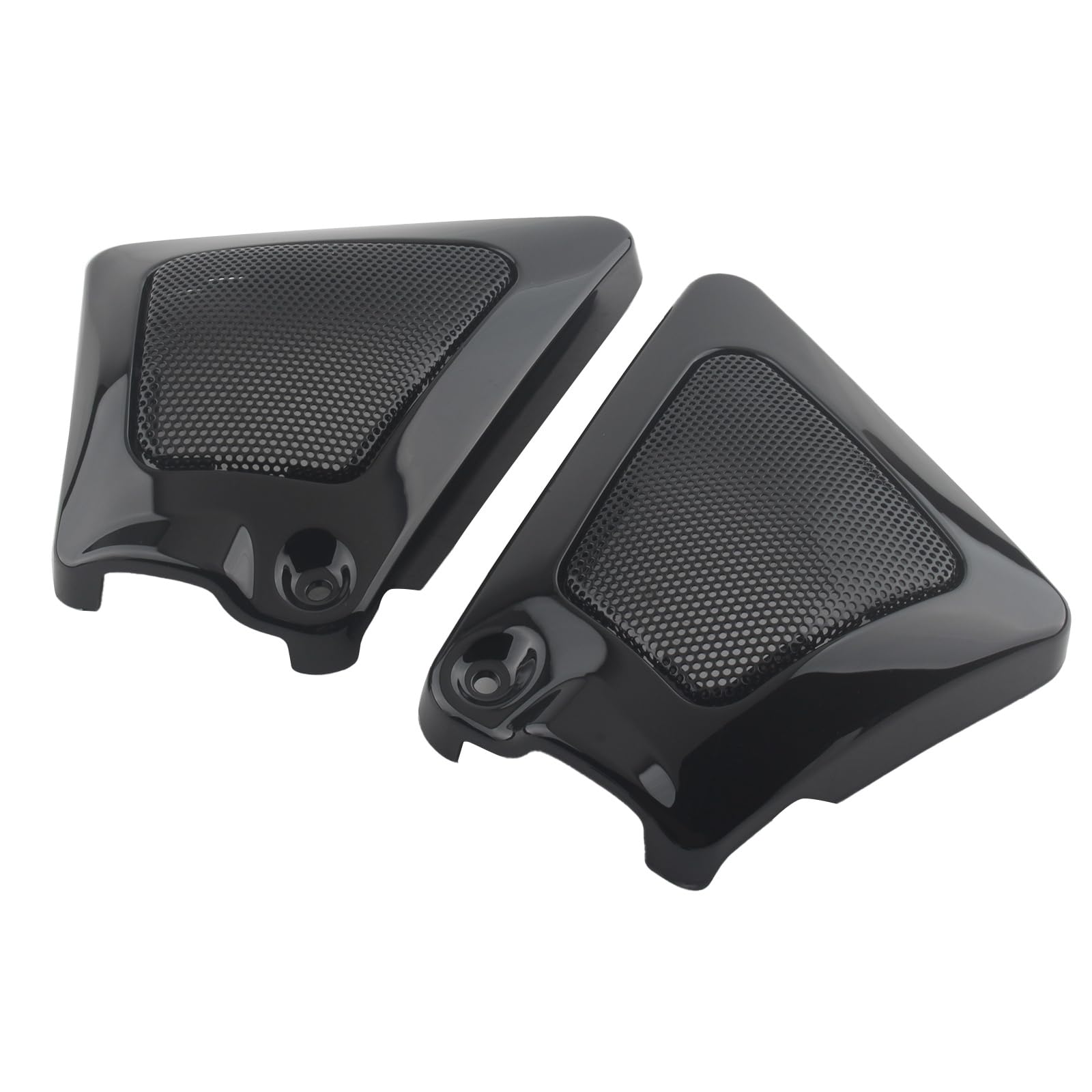2 protectores de tapa lateral izquierda y derecha para marco de caja de aire negro para Harley V-Rod VRSCA VRSCB 2002-2006