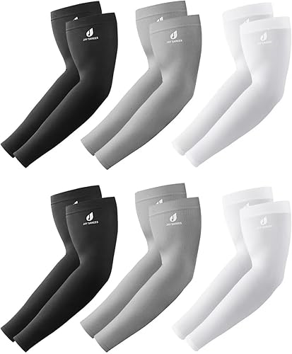 Arm Sleeves for Men Women Kids 3 Pairs,Compression Sleeves Sun Sleeves UV Protection for Sports Football Baseball
