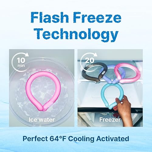 Miniatura 5 de KN FLAX - Enfriador de cuello  KN FLAX  Dispositivo de enfriamiento personal, envolturas frescas para el cuello para climas cálidos, verano, aire