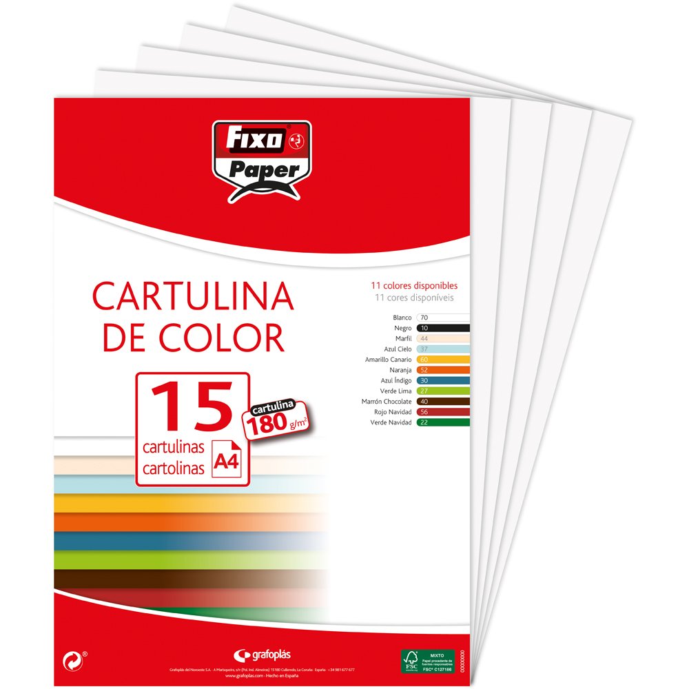 Fixo Paper 11110470 - Pack de 100 – Cartulina blanca A4, 180g — view 20