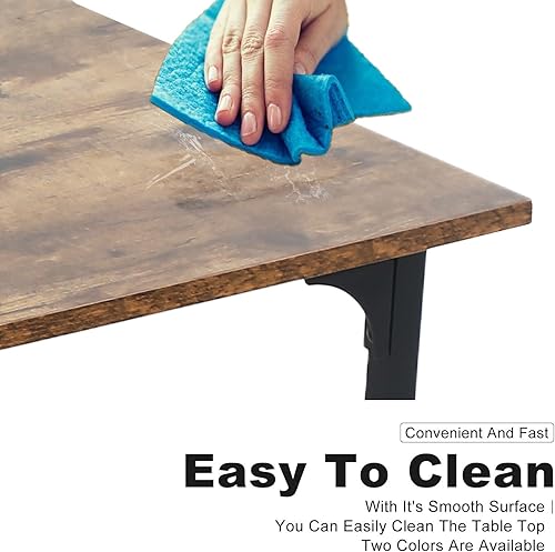 Miniatura 5 de NChanmar Escritorio para computadora de 39 pulgadas, escritorio de oficina para juegos con marco de metal, estación de trabajo de escritura para