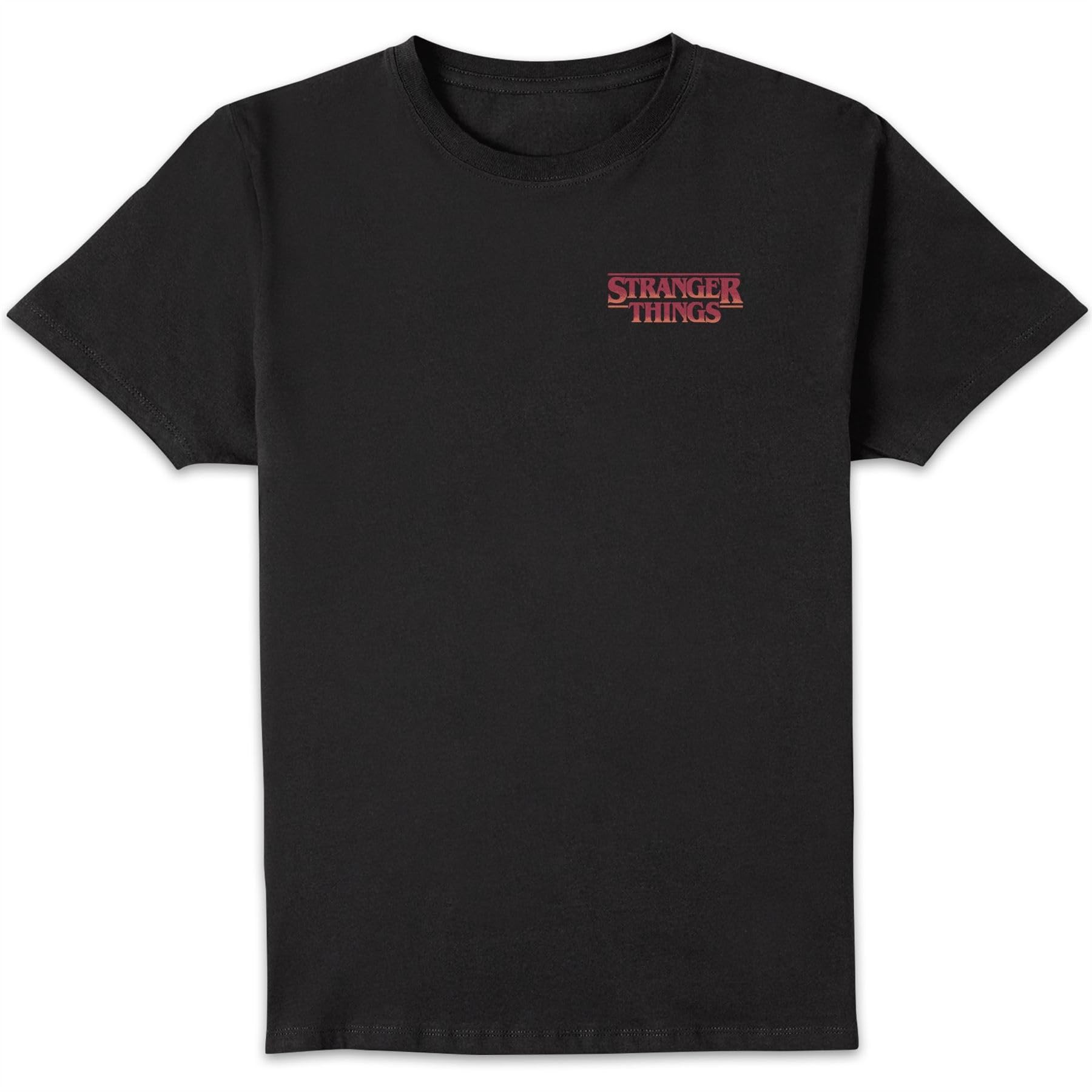 Stranger Things Unisex Black X Alex Hovey Logo Four Seasons Men's T-Shirt - | Size: 3XL