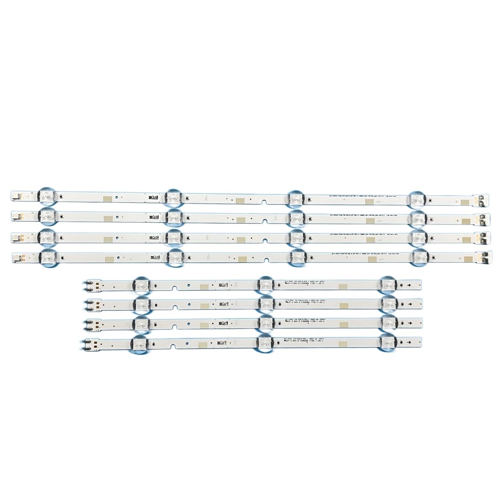 Striscia di retroilluminazione a LED 10kit/5kit Compatibile for TV da 43 Pollici 2015SVS43 FCOM FHD Doe B UA43J51SW UN43J5000 43j5200 43j5200ag Un43j5200 N43J5300af (Color : 10kit-80pcs)