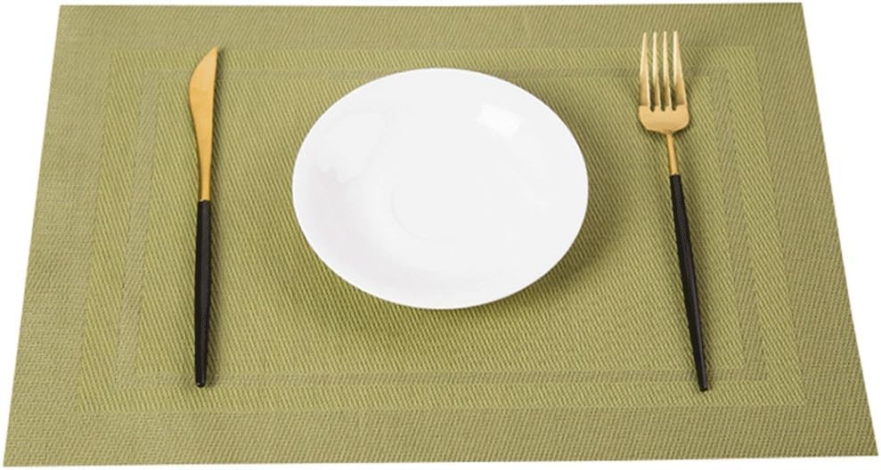 Solid Color Western Placemat Wear-Resistant Hotel Western Placemat Non-Slip Mat(D)