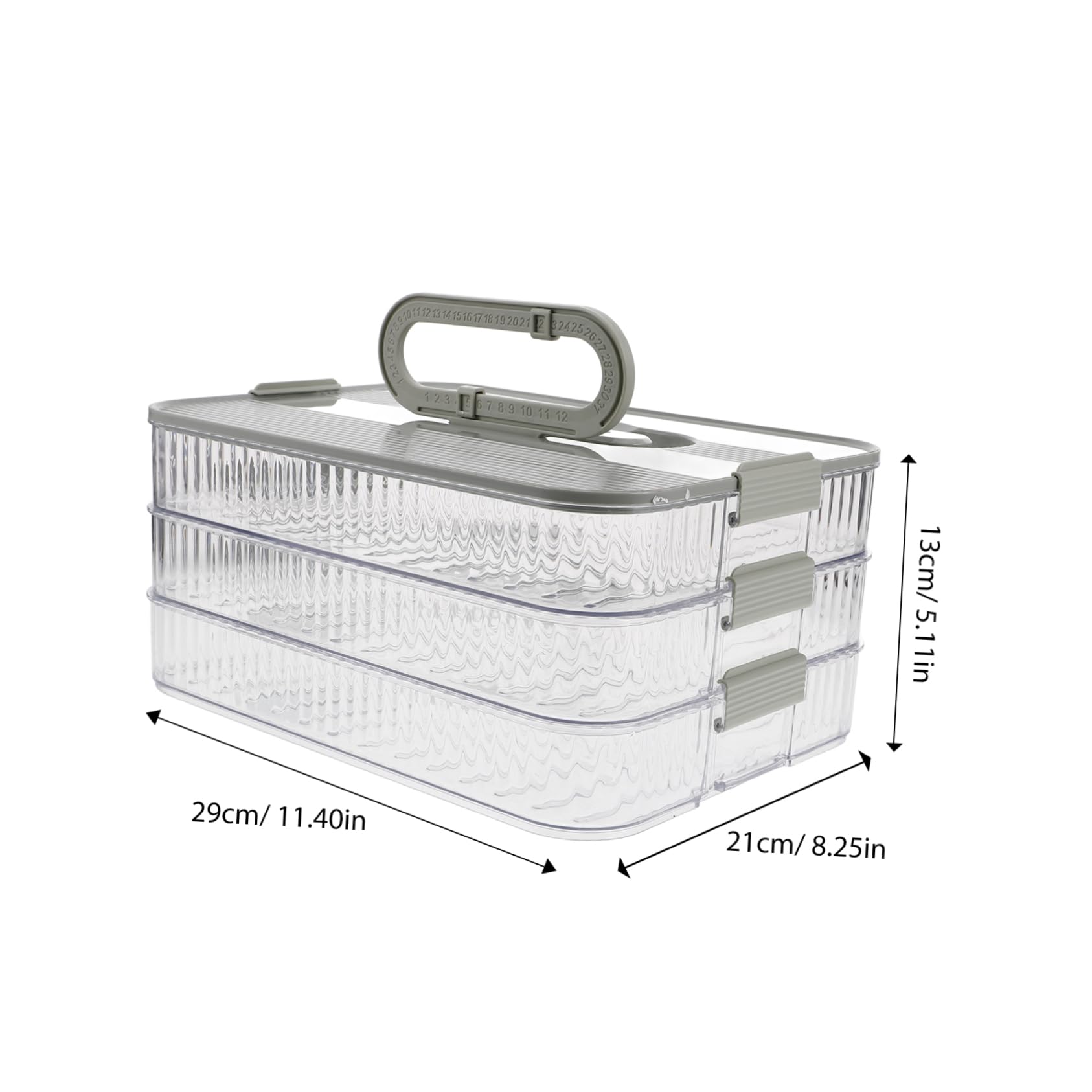 Contenedor Reutilizable de Tres Capas para Preparar Comidas, Plástico