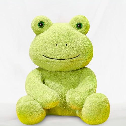 Miniatura 4 de Lindo juguete de peluche de rana, 9.8 in13.8 in, lindo animal de peluche de rana kawaii verde, almohada de peluche de rana para novia, Navidad, San