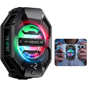 Mobile Phone Cooler for Gaming, 27 W Phone Cooler with RGB LED Semiconductor Heatsink, Enfriador para Celular, for 70-90 mm i