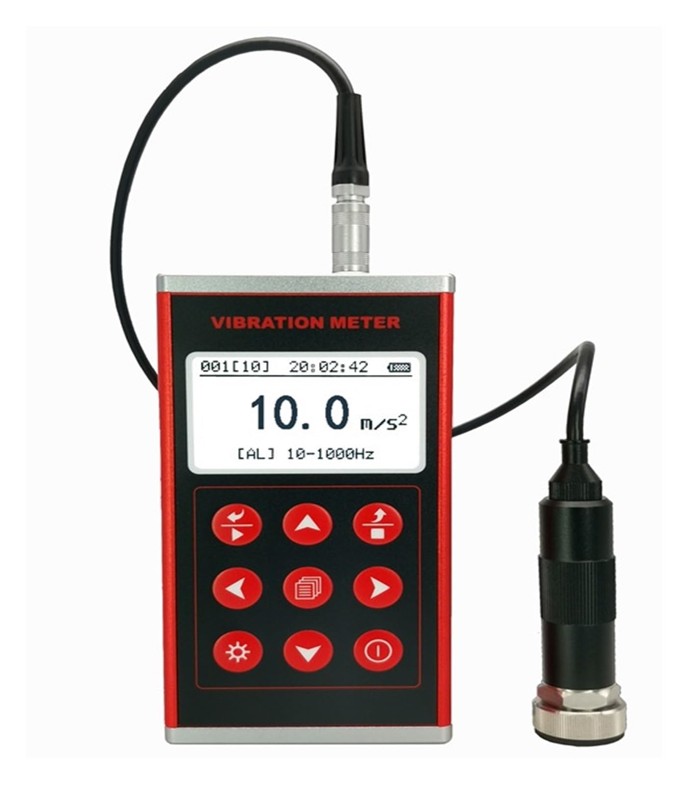 Vibrationsmessgerät, Tragbares Schwingungsmessgerät TMV120 mit kundenspezifischer Sondenkabellänge von 3 Metern