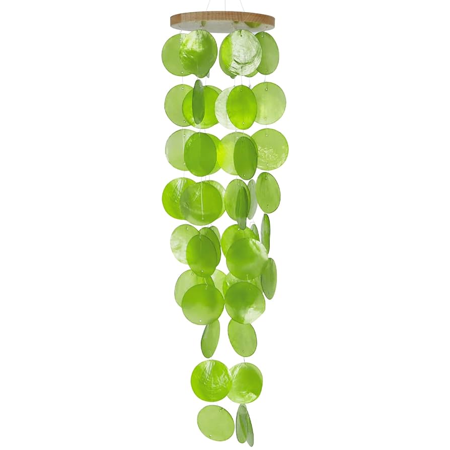 こち Amazon.com : Capiz Shell Wind Chime for Outside 28” Sea