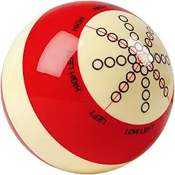 Bola de sinuca profissional de bilhar padrão com 6 pontos vermelhos, 6 cm, 170 g