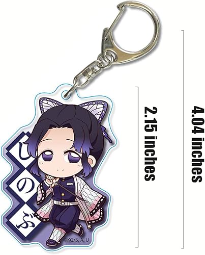 Miniatura 2 de Flamewolf Anime Keychain Set, Anime Keychain, Kimetsu no Yaiba Acrylic Keychains, 2D Pendant Hanging Bag Ornament