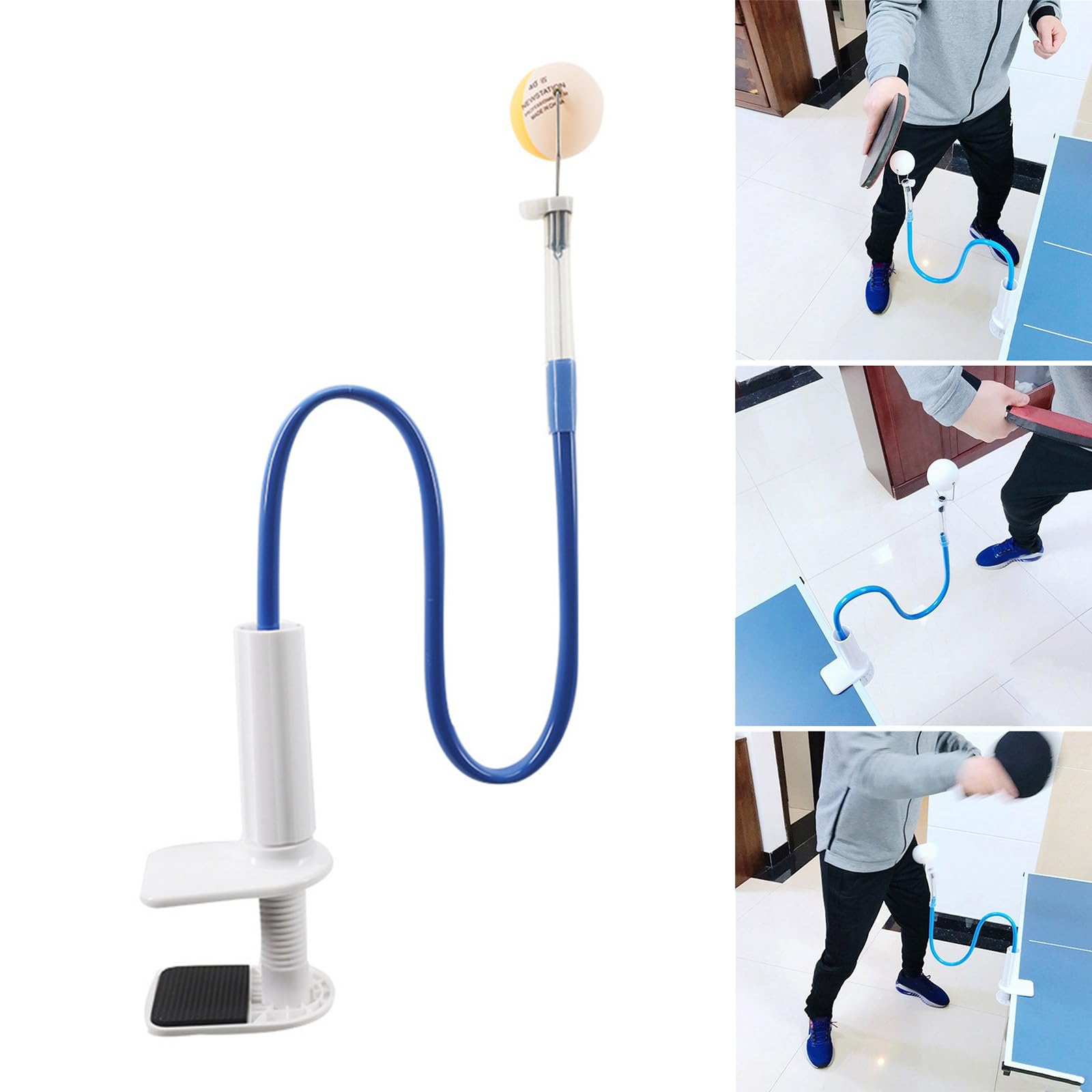 QIEIEI Table Tennis Training Robot Fixed Rapid Rebounds Pingpong Machine Table Tennis Trainer for Stroking Enduring