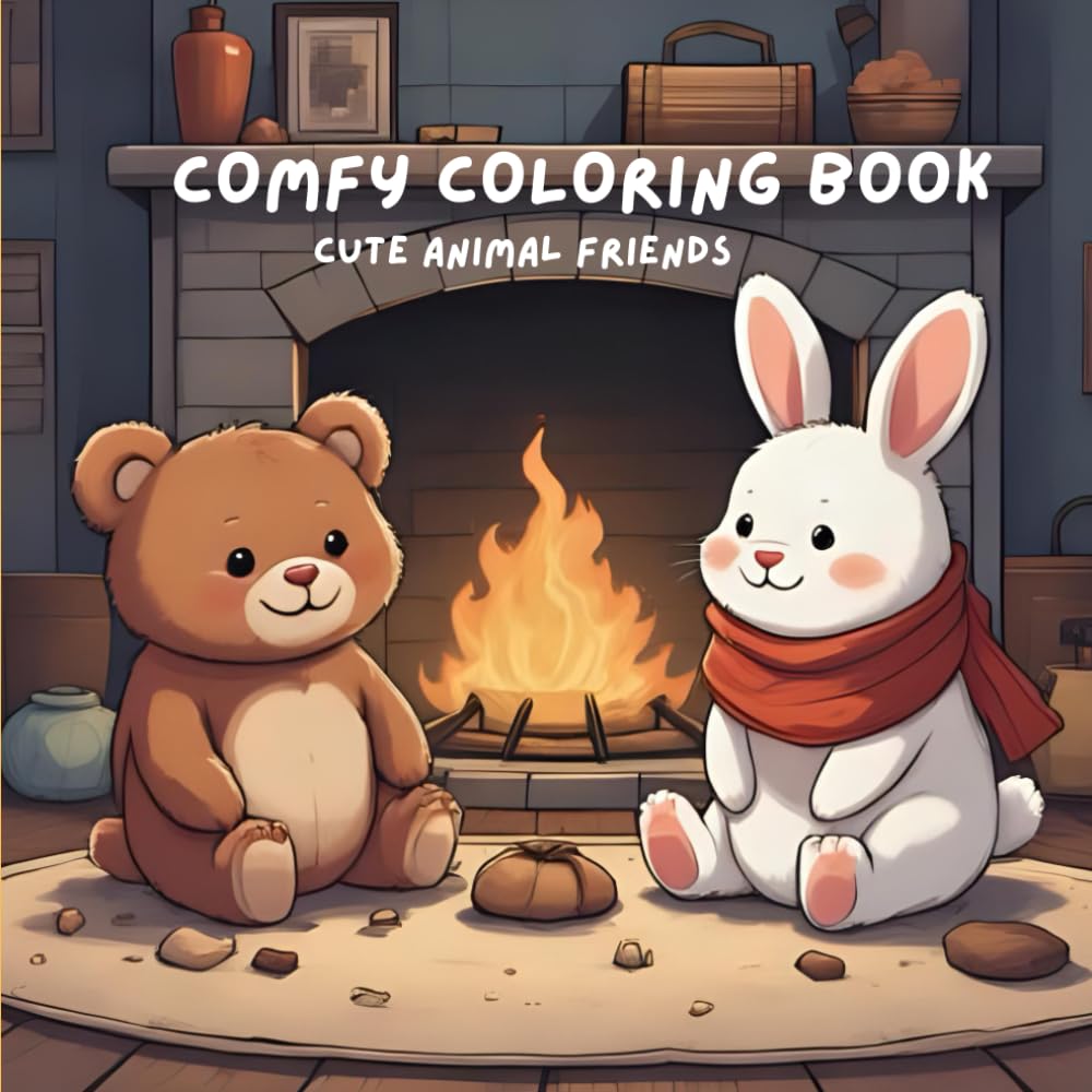 COMFY COLORING BOOK: Cute Animal Friend