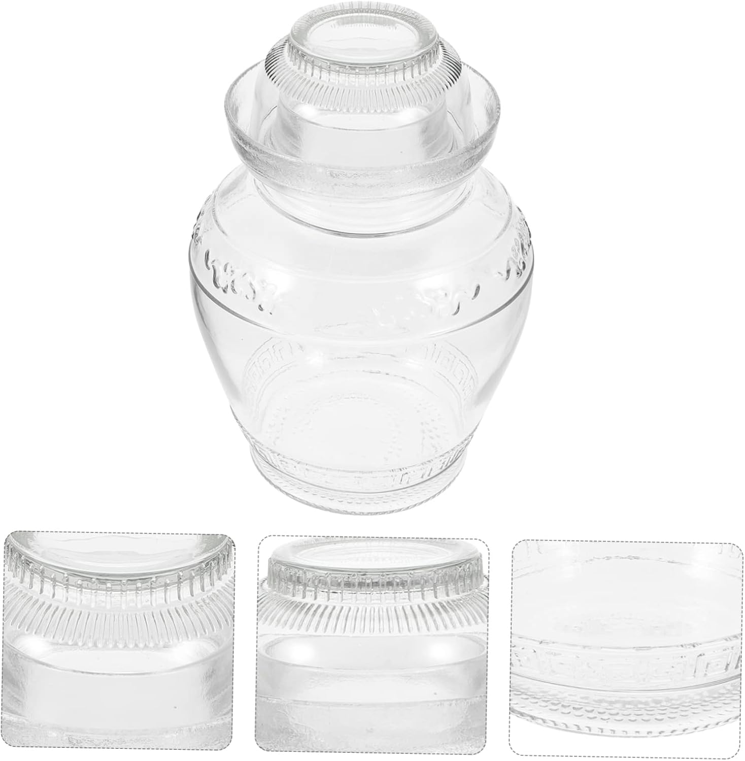 IMIKEYA Glass Fermenting Jar Airtight Lid Large Capacity Food Storage Container for Pickling and Kitchen Organization Glass Pickle Can for Vegetables and