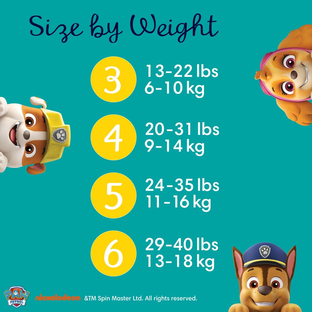 Pampers Psi Patrol (Baby-Dry), pieluchy rozmiar 3 (6 kg-10 kg), edycja limitowana, 234 pieluchy, kompleksowa ochrona przed wyciekiem do 12 godzin