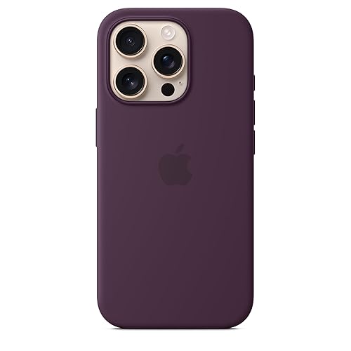 Apple iPhone 16 Pro Silicone Case with MagSafe and Camera Control: Lightweight Phone Case, Wireless Charging Compatible, Smooth Matte Finish; Plum
