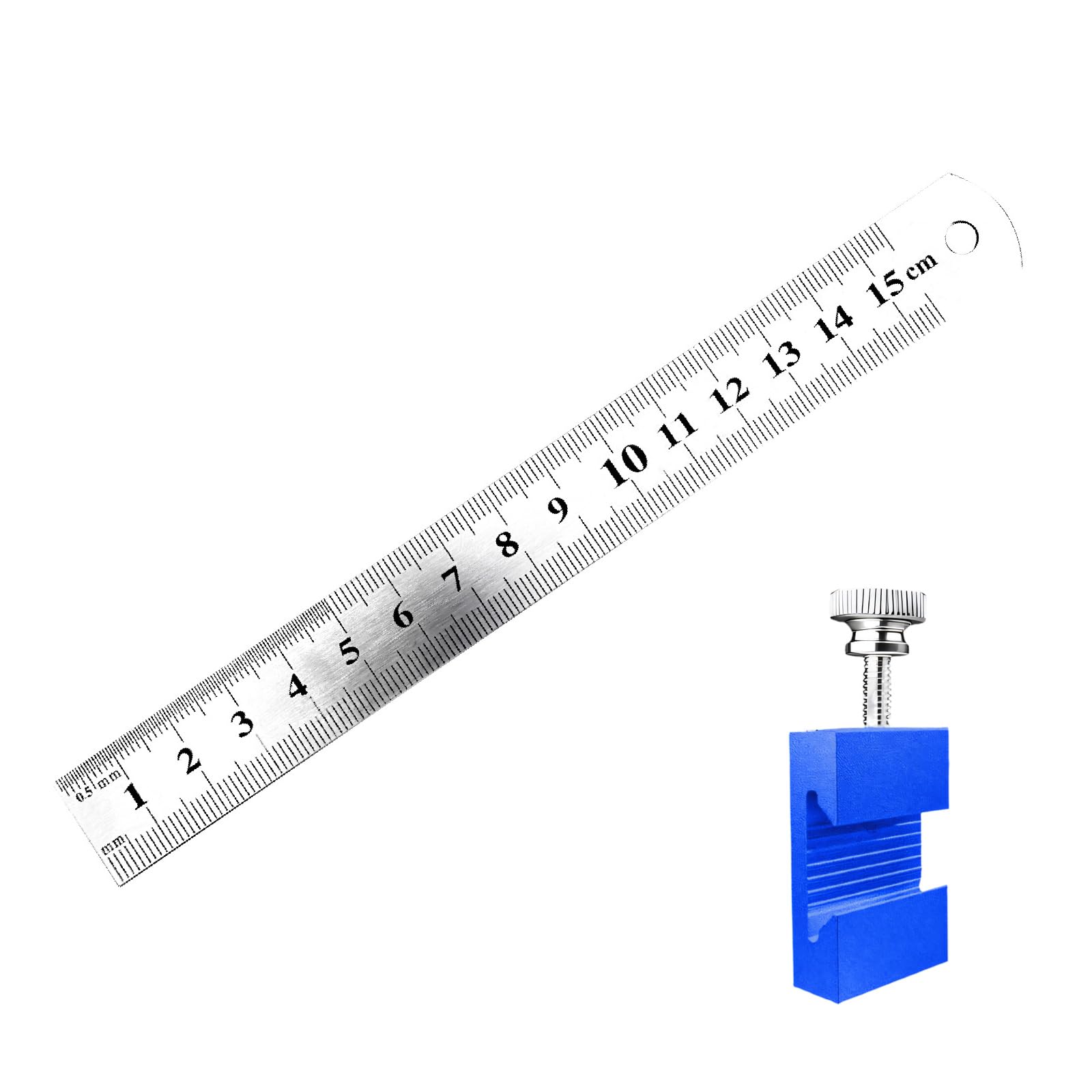 Zxfdsfdbnm Blue Stainless Steel Multiple Scale Marking Ruler For Precisions Woodworking And Diyer Projects With Nonslip Grip Woodworking Marking Ruler