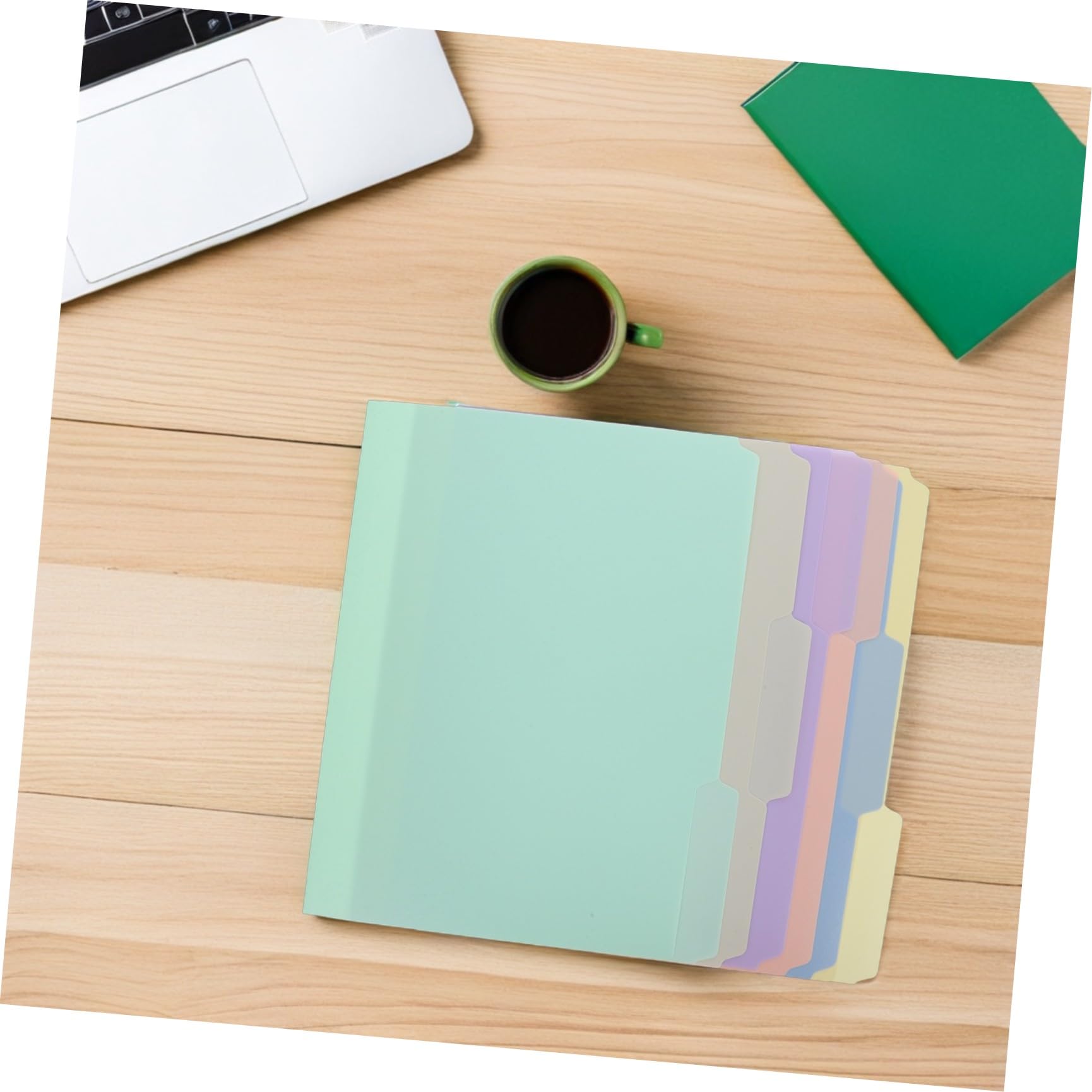 SOLUSTRE 36 Stück Büro Dokumenten Organizer aus Kunststoff mit 1/3 Schnitt und Register für Effiziente Schreibtischorganisation und Projektmanagement im Büro