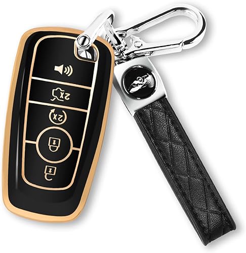 Miniatura 9 de Funda para llavero de Ford con llavero, funda de TPU suave protección completa para Ford Explorer Fusion Escape Edge Expedition F150 F250 F350 F450