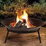 Quema madera, carbón, etc. URBNLIVING - Calentador de leña para jardín (Hierro Fundido, 50 cm, hasta 360 Grados)