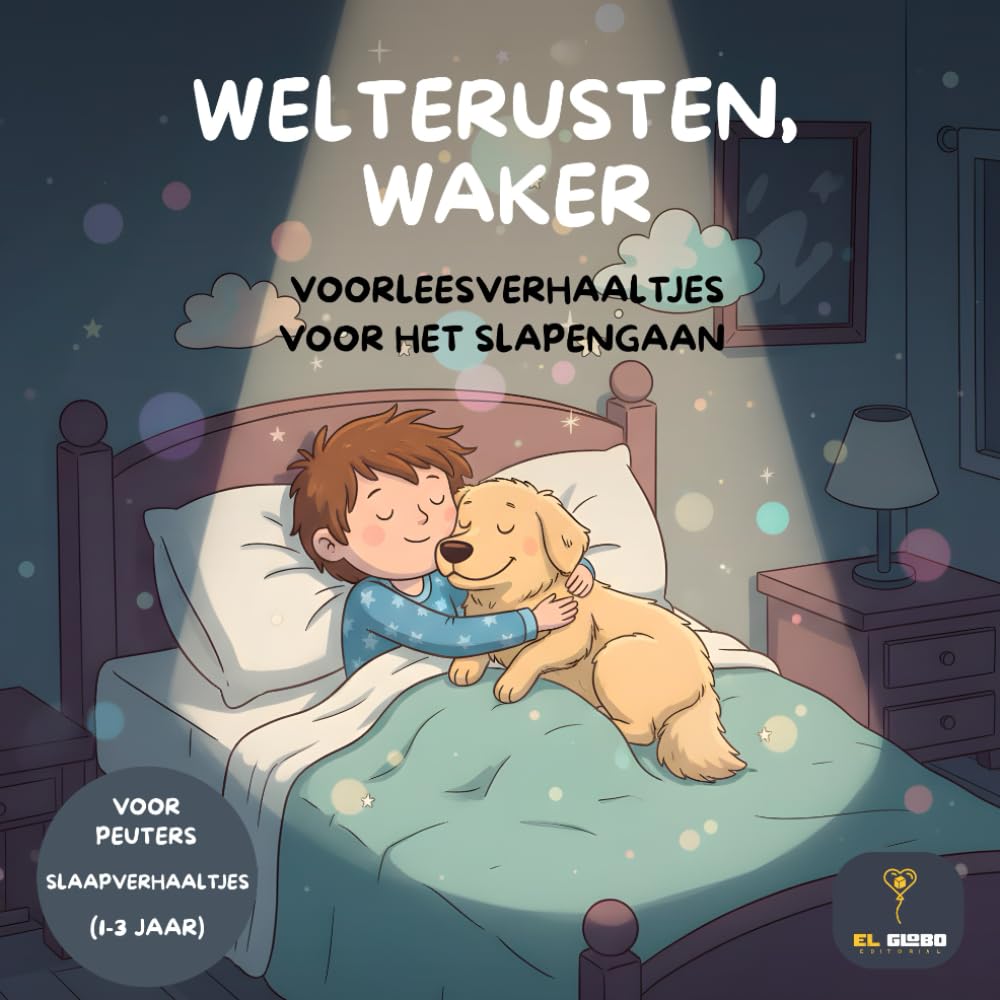 Welterusten, Waker: Slaapboek voor kinderen (1-3 jaar): Voorleesverhaaltjes voor het slapengaan over Leo en zijn hond | Een lief en geruststellend verhaal over dapperheid en veilig slapen