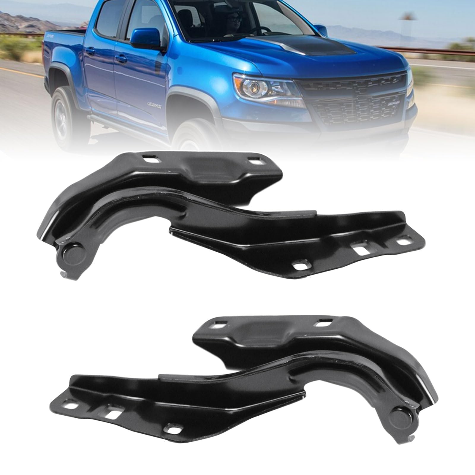 YZQPNB Front Hood Hinges Compatible with 2015-2022 Chevy Colorado GMC Canyon Set of 2 Driver and Passenger Side Replaces 23303047 23303048