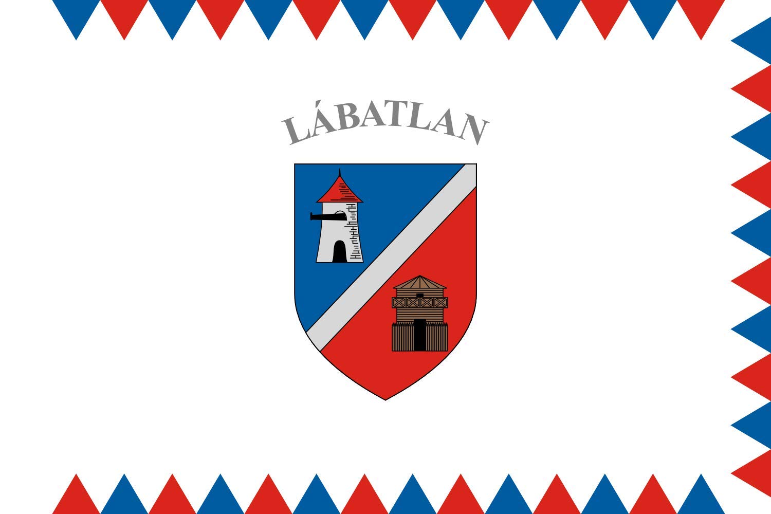 Drapeau paysage Lábatlan grand format de 1.35m² pour extérieur