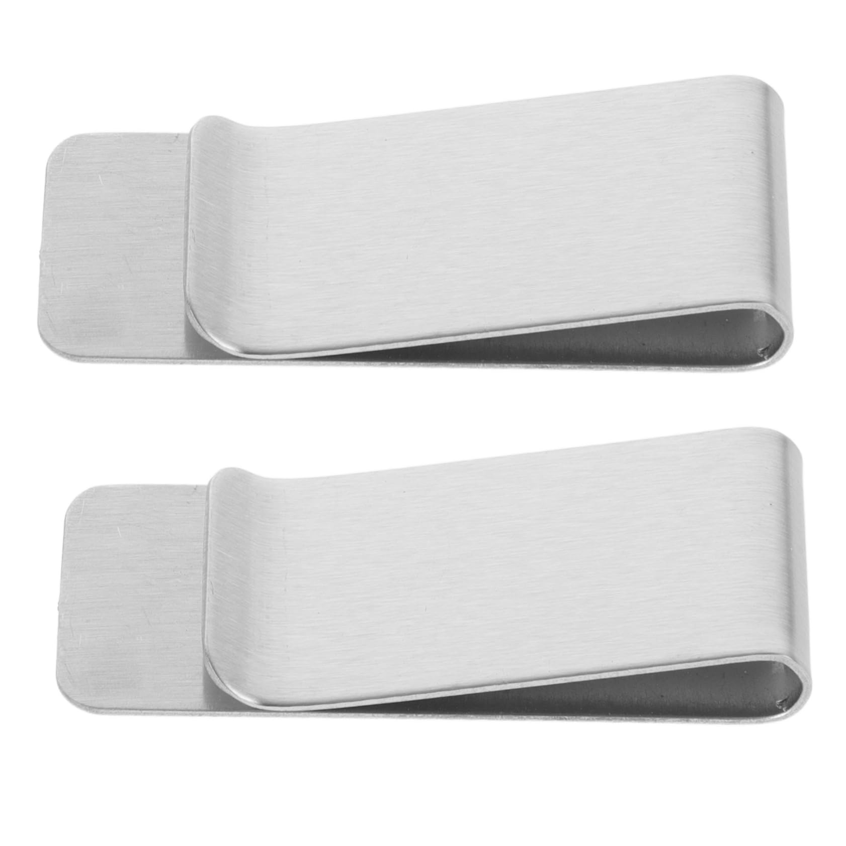 Ipetboom 2Pcs Stainless Steel Money Clip for Men Women Lightweight Sleek Finish Securely Holds Credit Cards for Pockets and Everyday Use