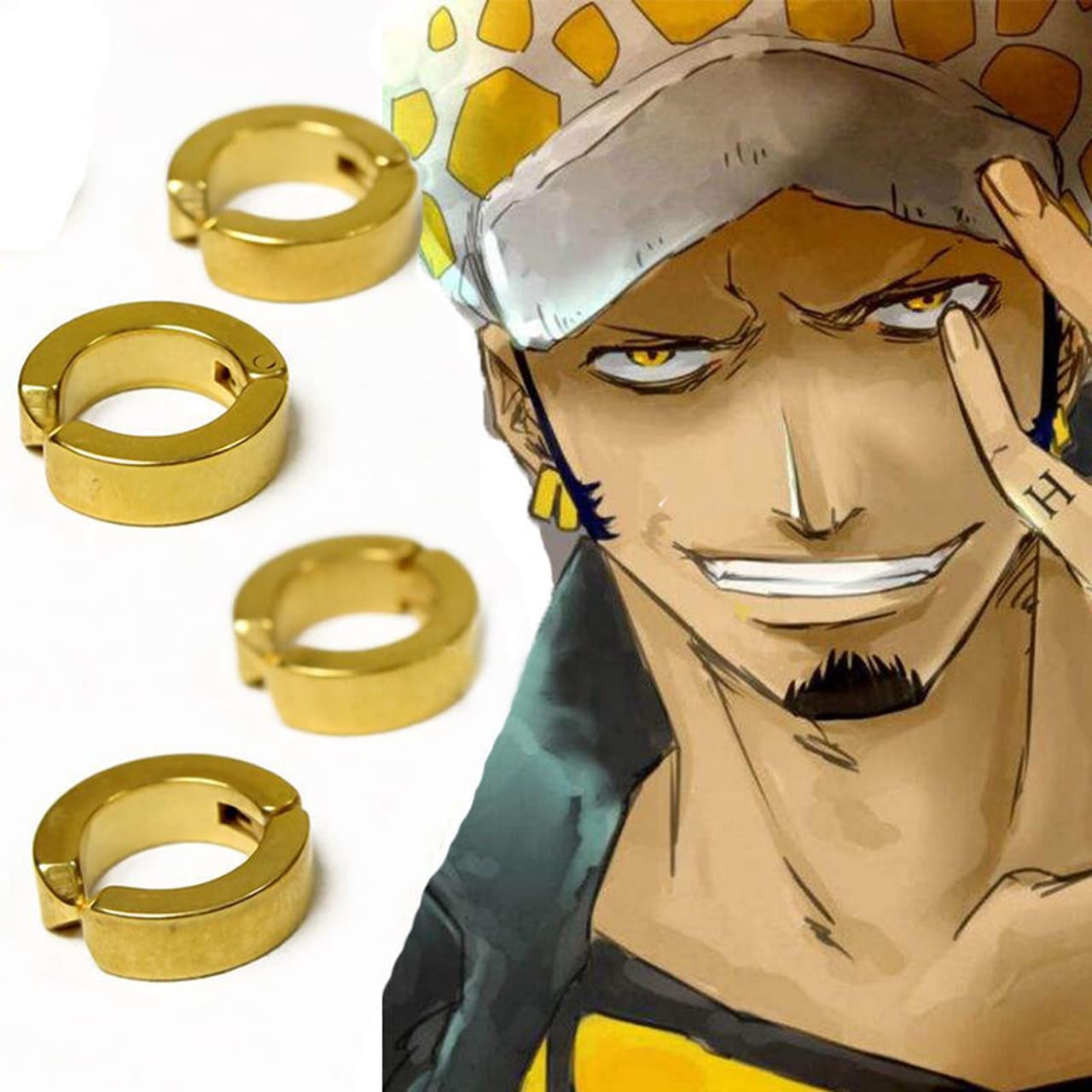 Amazon.co.jp: イヤリング トラファルガー・ロー 耳飾り ピアス