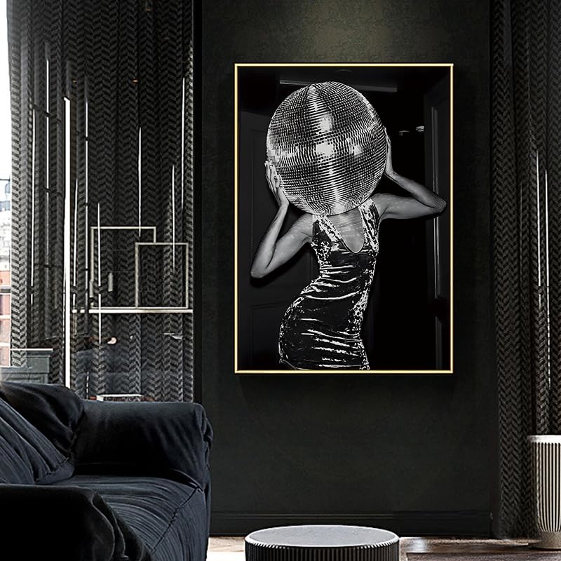 LPFNSF Black and White Girl Decoration Poster, Modern and Fashionable Women's Decoration Painting, Bedroom - Image 3
