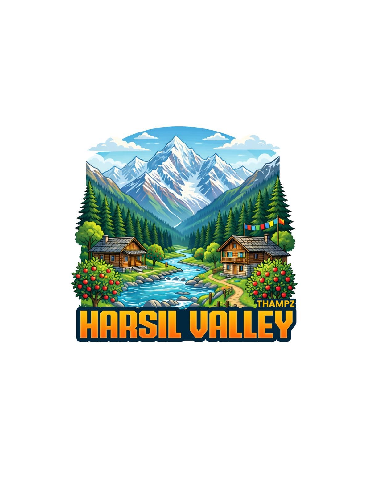 Harsil Valley– 3D Embossed Flexible Fridge Magnet 0.5mm Decorative with Strong Hold | Refrigerator Magnet for Notes, Photos & Kitchen Decoration | Home & Office Use-image-28