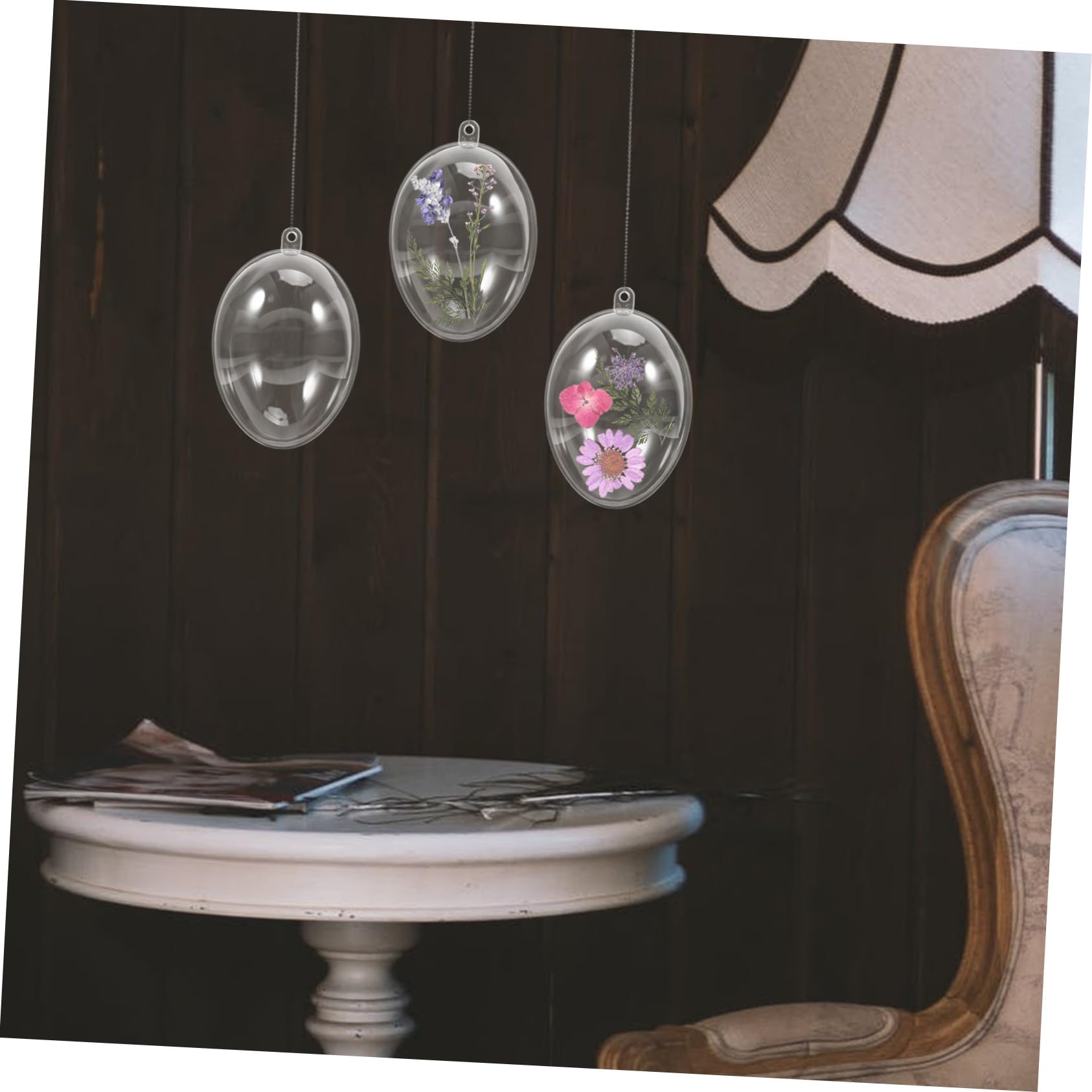 TOPBATHY 3 Juegos Bola Transparente Bola De Acrilico Rellenable con Decoraciones De Su Elección Decoración Fiesta Colgantes Decorativos Decoración Navideña Bolas Claras Acrílico 10 Uds * 3