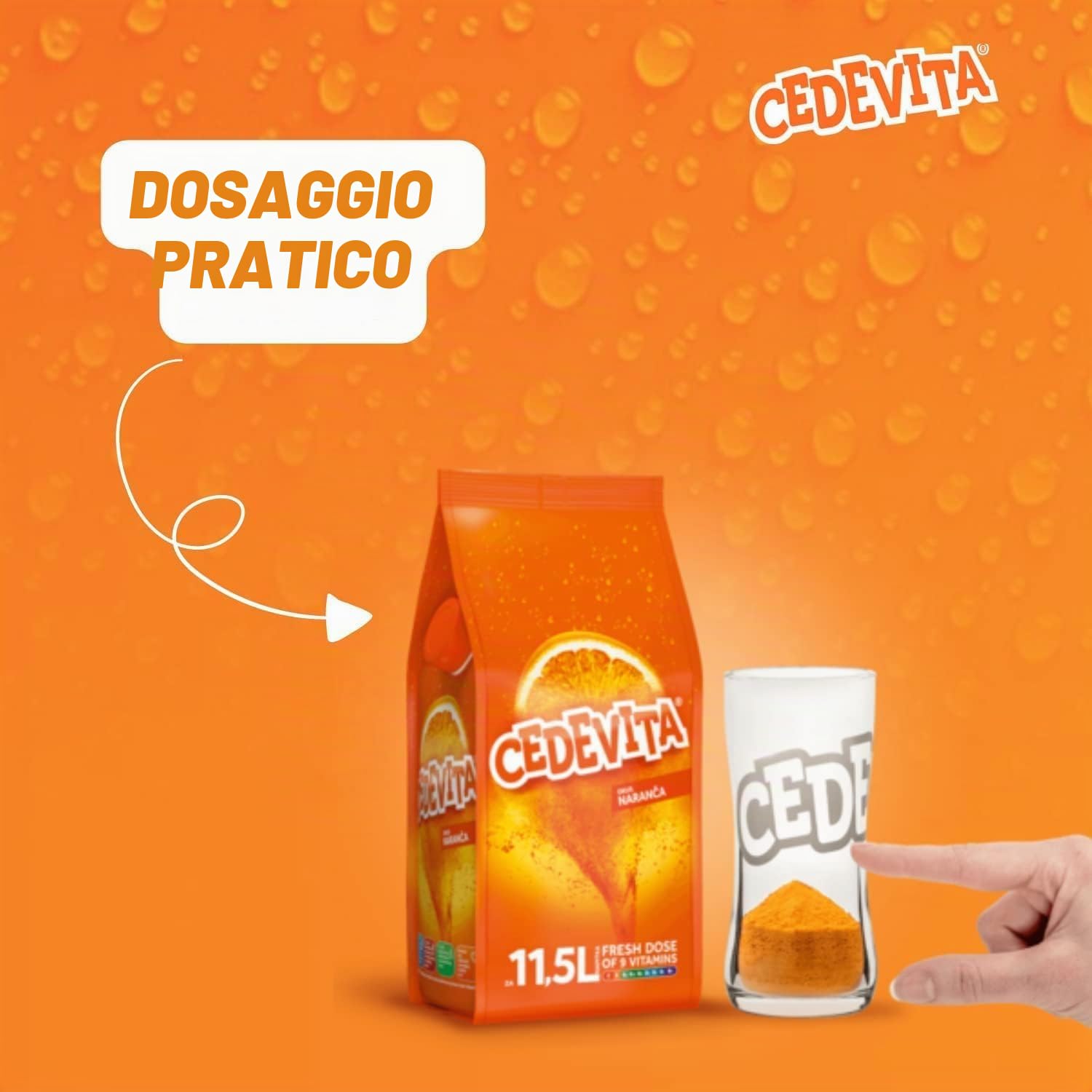Cedevita Immediato 9 Vitamins Drink in Granules (Arancio & Limone 26L, 2 kg)