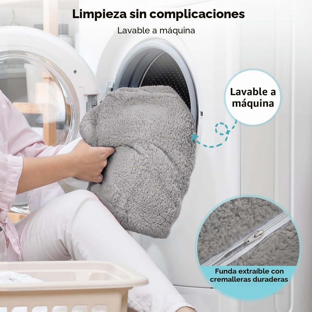 Sofá cama 2 en 1 para niños, silla extra ancha, bolsillos laterales y funda extraíble, sillones convertibles (gris)