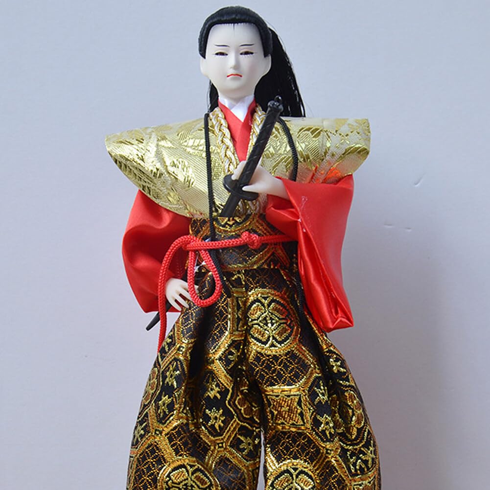 Samurai Figur Imagawa Yoshimoto 21cm | Japanische Krieger Figur Mit Katana | Für Vitrine & Sammlung | Mit Ständer & Flagge