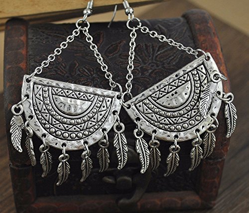 Oxidised Silver Traditional Earrings