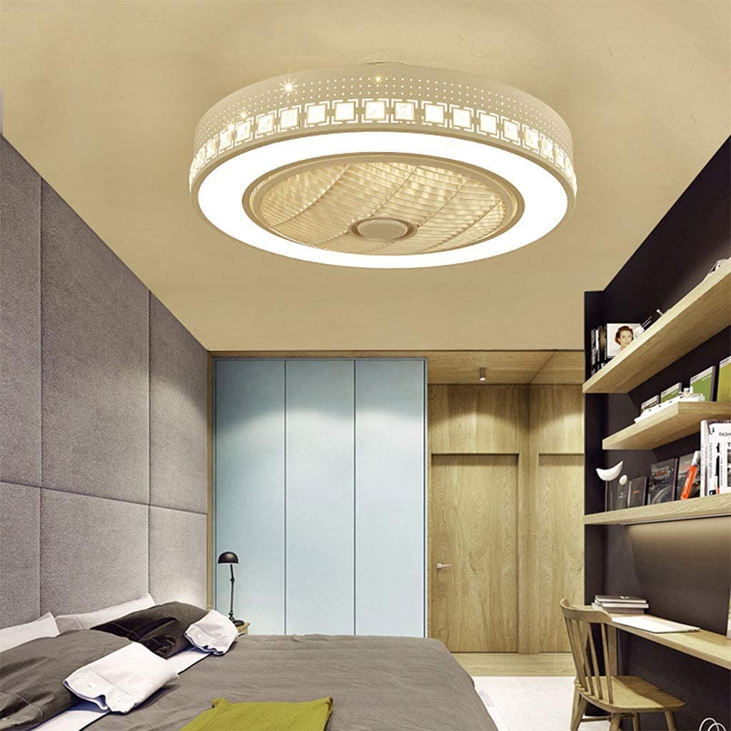 Lampadari plafoniera Ventilatore da soffitto con Illuminazione 96W 3 velocità Telecomando Silenzioso LED dimmerabile plafoniera Camera da Letto Soggiorno può temporizzazione ventil