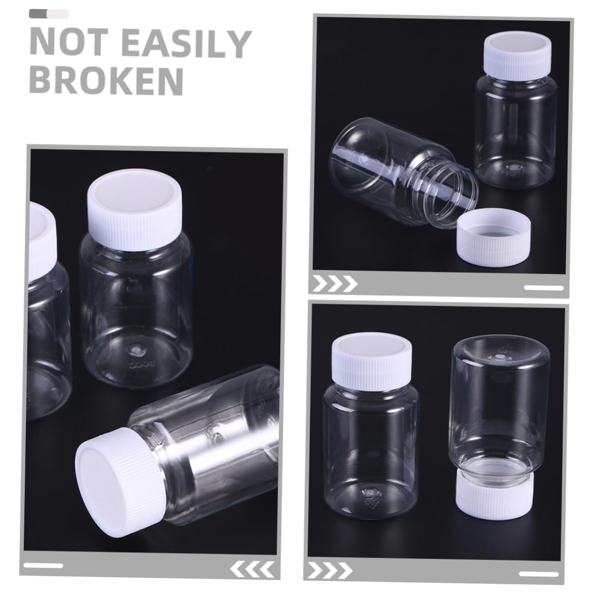 IMIKEYA 22 Botellas de Viaje de Plástico Transparente Tapa y Boca Ancha, 80 Ml, Resistentes y Multipropósito para Líquidos y Medicamentos en Viajes