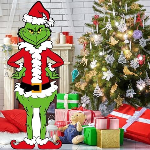 Large Funny Christmas Decorations - Festive Holiday Decor for a Merry Christmas Season, 39 * 15 Inches, Unique Christmas Decoration Ideas for Xmas Home Decor Cover
