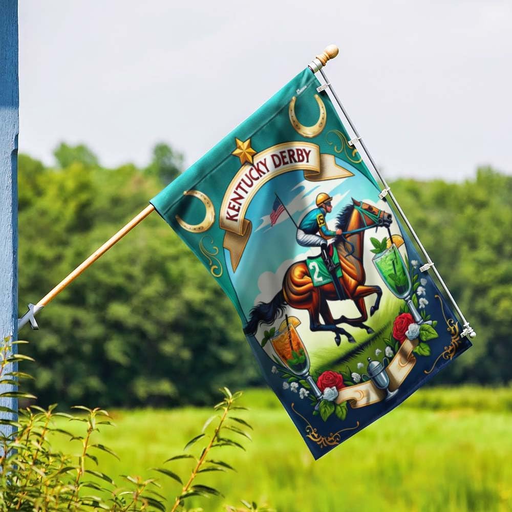 American Flag-Kentucky Flag TQN2452F, Garden Flag (11.5" x 17.5")-USA Flags Premium Polyester-Decorative Indoor Outdoor Flag