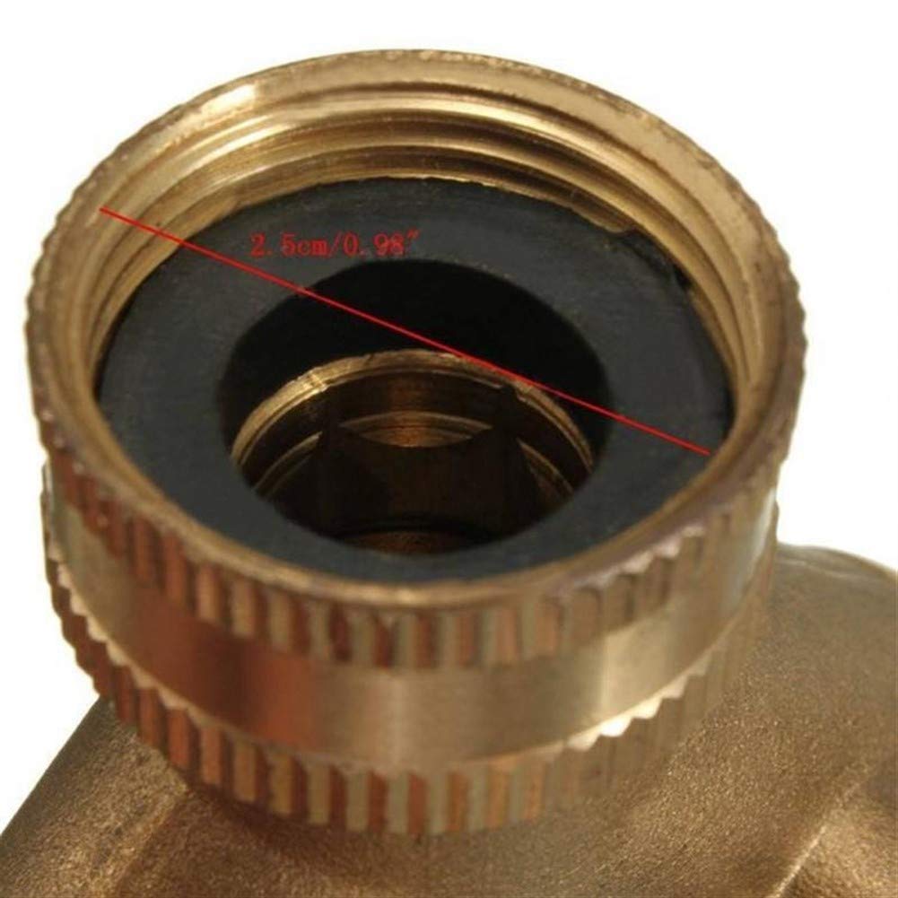 Rubinetto per Tubo dell'Acqua in Ottone Connettore rapido con attrezzo per irrigazione da Giardinaggio Splitter a 2 Vie da 3/4 di Pollice