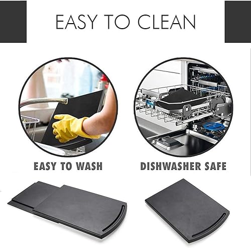 Miniatura 11 de Appliance Caddy - Bandeja deslizante para cafetera, 12 pulgadas, alfombrilla deslizante para máquina debajo de la encimera, bandeja enrollable para