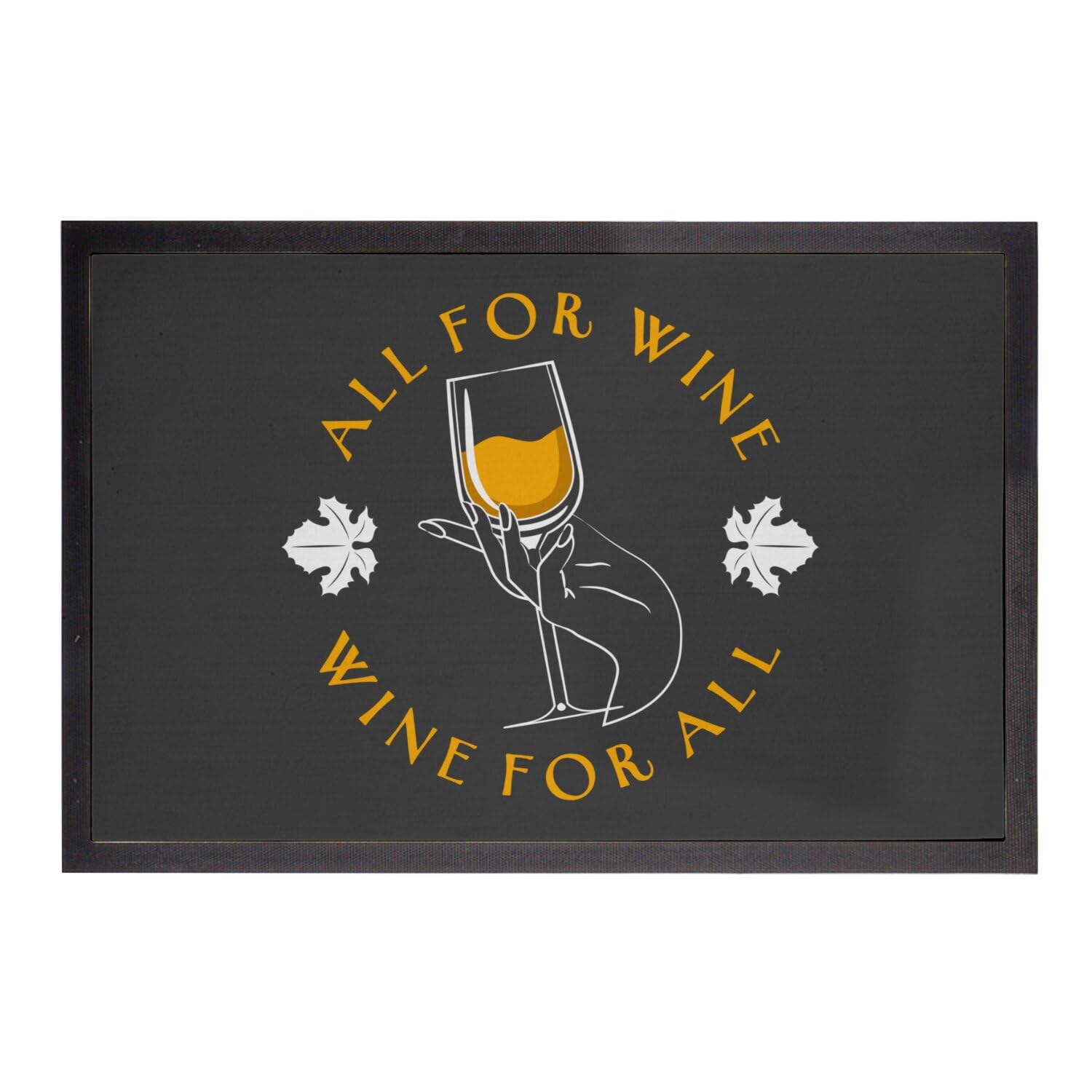 Paillasson noir Fabulous sur le thème du vin pour accueillir vos invités