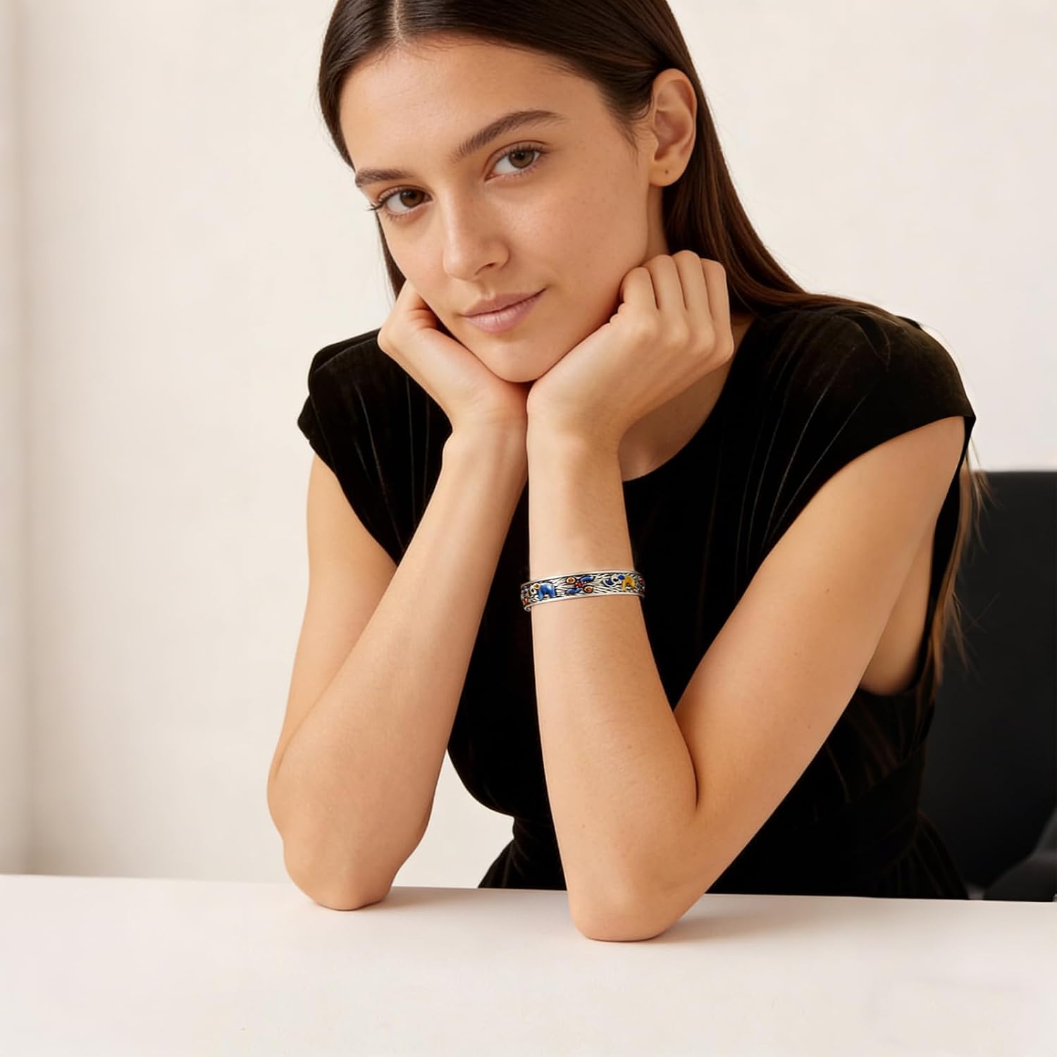 Sterling Silver Bracelet, S925 Adjustable Open Cuff, Stackable Bangle, Silver, 6.4-9 Inches, Italian Handmade Jewelry Gift for Women