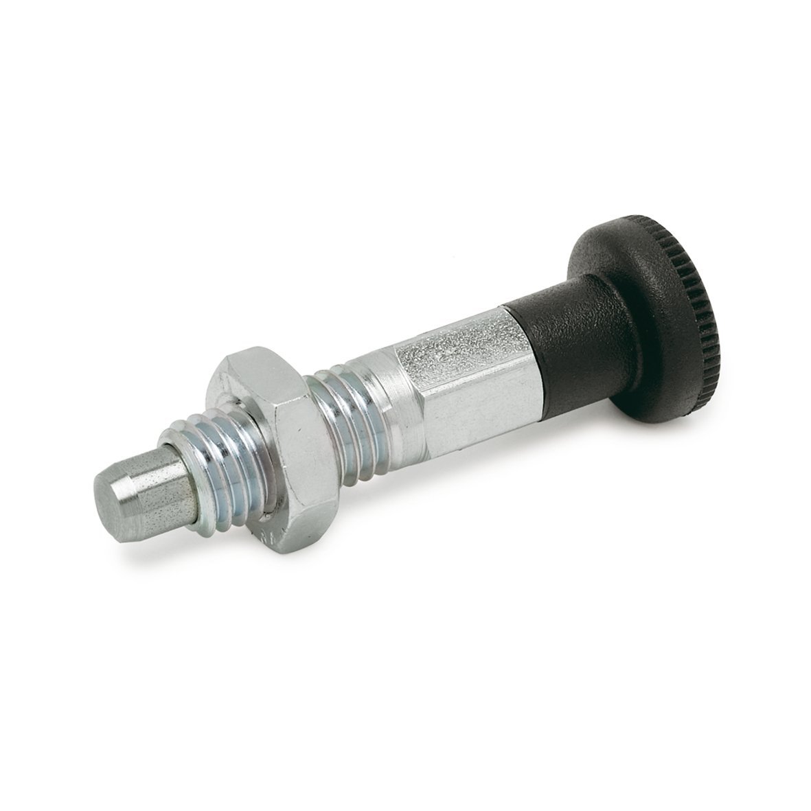 Ganter Normelemente Silver Ganter Standard Elements Gn 717 5 M8 Ak Ni Stainless Steel Locking Bolt, Gn 717-5-M8x1-Bk-St