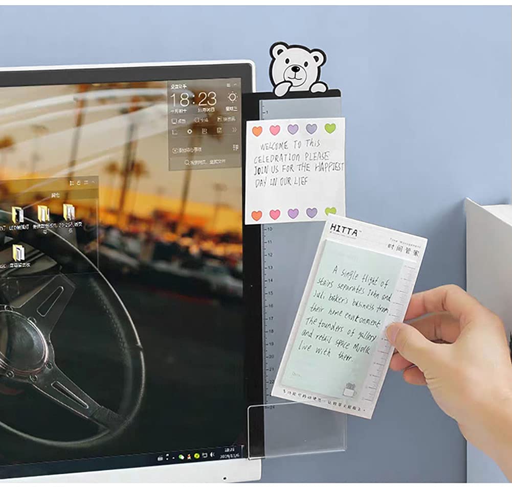 PC Monitor tablica informacyjna - tablica do notatek samoprzylepnych przezroczysta tablica materiały biurowe 10 sztuk