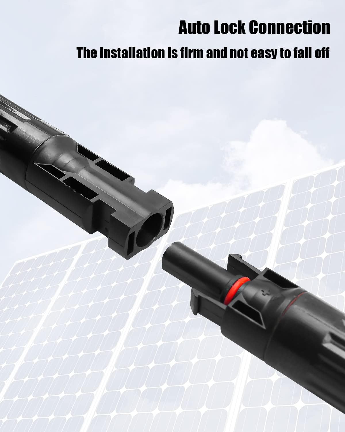 TIKSCIENCE 20A Solar Fuse Holder Inline IP67 Waterproof 1000V DC – Compatible with All MC4 Connectors for Solar Panels & Controllers, 5-Pack with Male/Female Ends