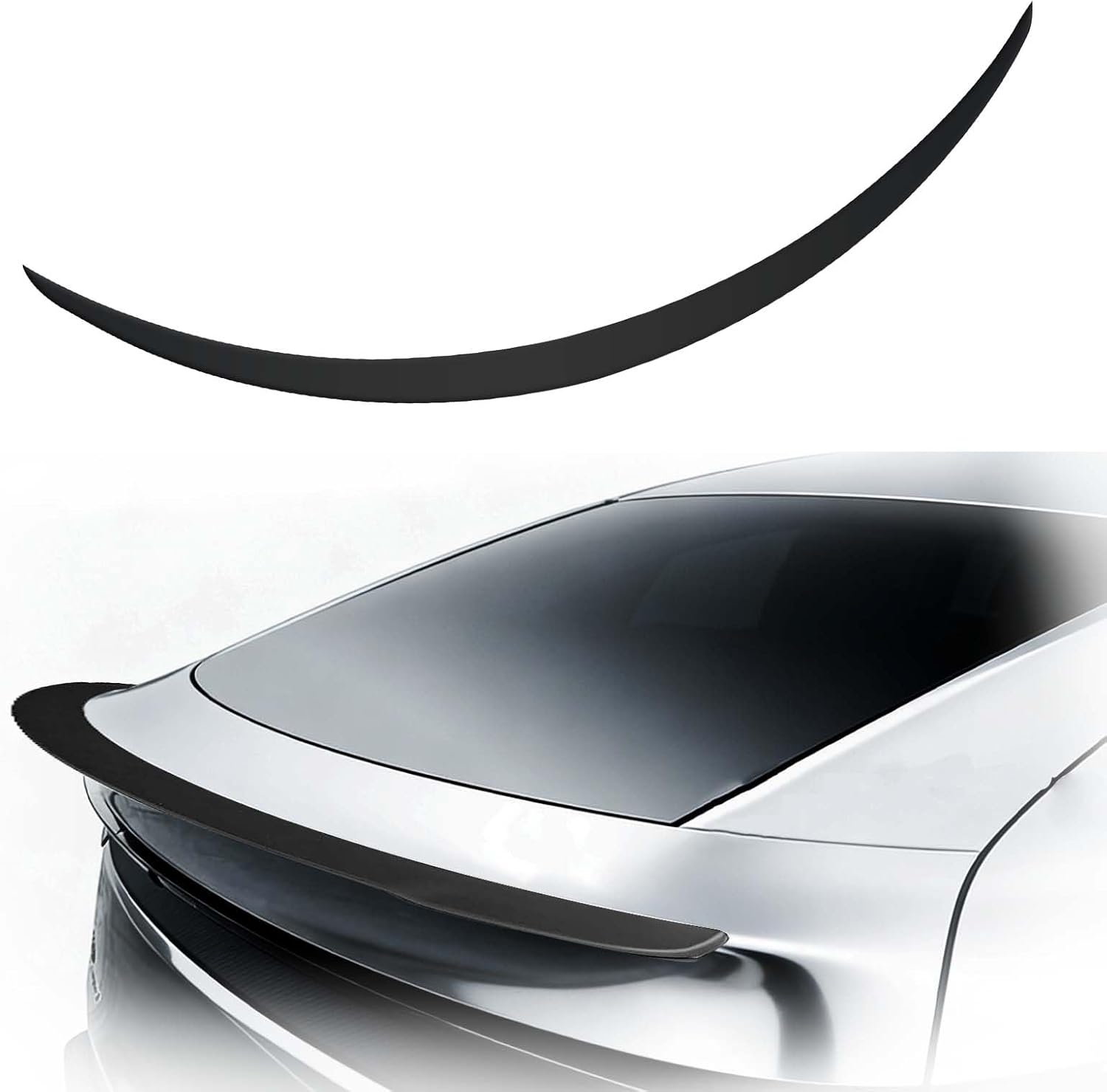 2025 2026 Tesla Model Y Juniper Rear Spoiler Wing, Rear Trunk Lip Spoiler Sporty Appearance (Matte Black)