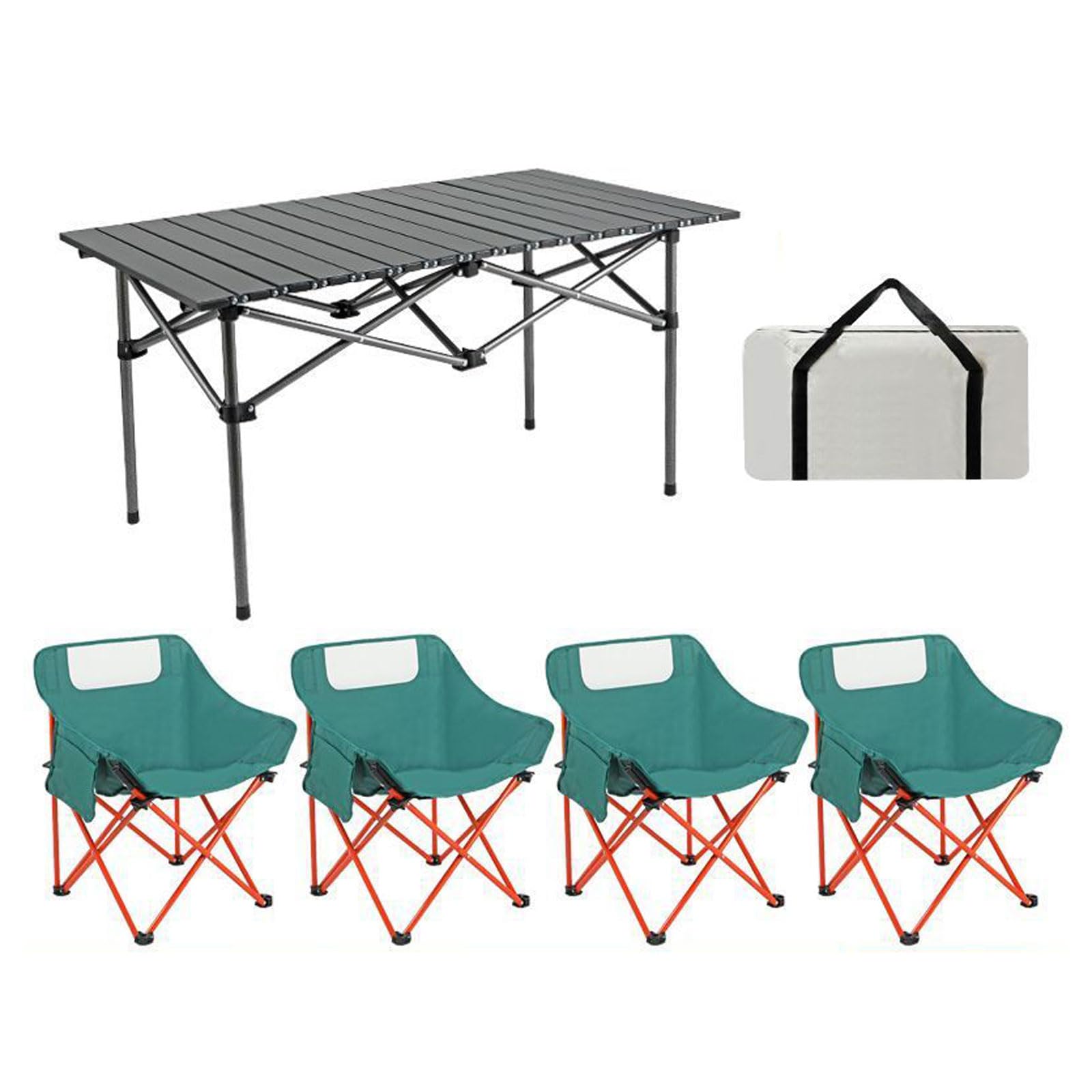 Table et chaises pliantes pour camping en acier carbone et tissu Oxford