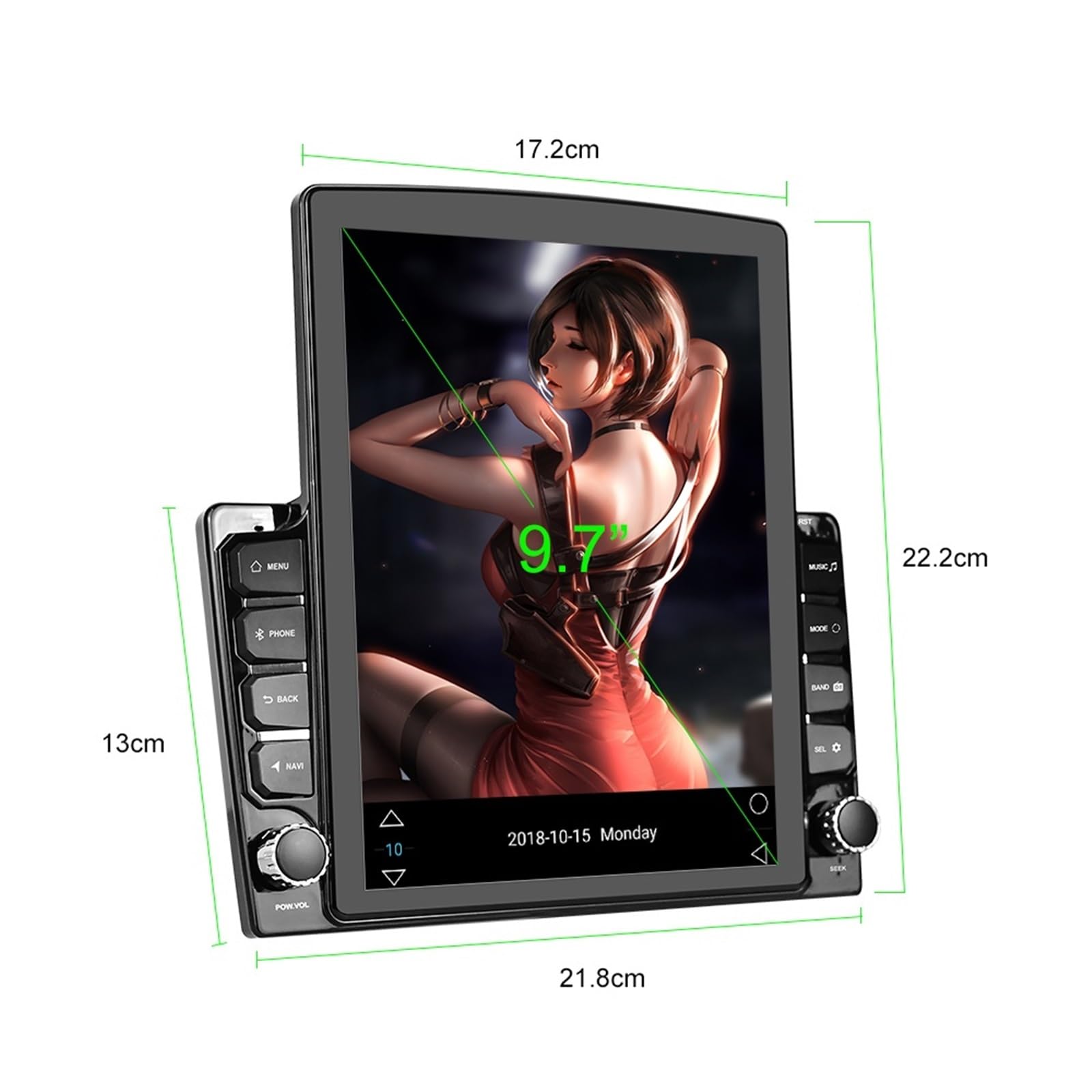 2 Din Radio samochodowe z Androidem GPS multimedialny odtwarzacz wideo Autoradio 2Din 9,7 cala, dla Tesli, pionowy ekran Android